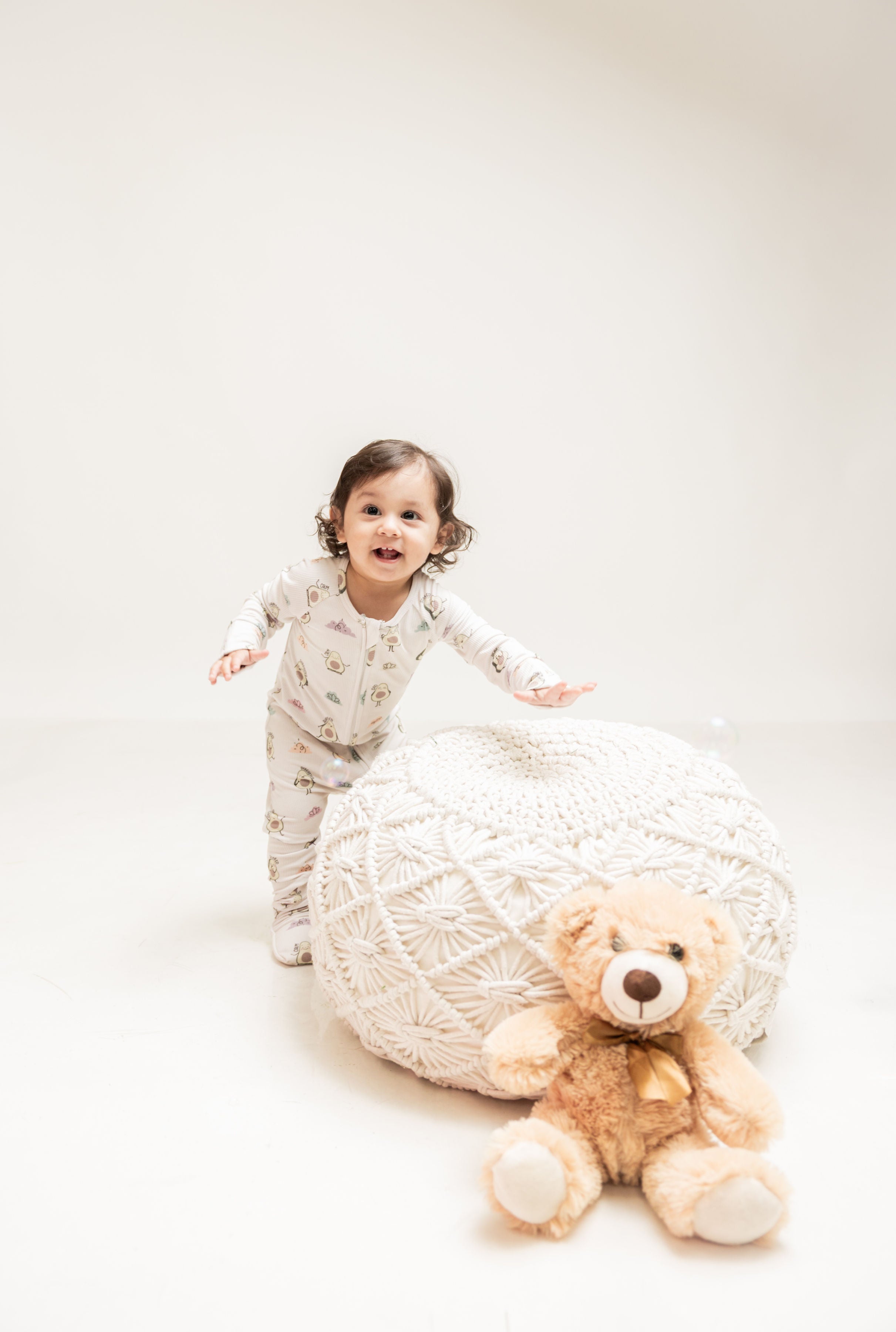 Speechie Bebé™ Bamboo Baby Sleeper – Avocado Feelings Print, Language-